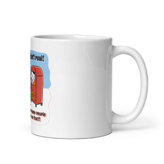 White glossy mug